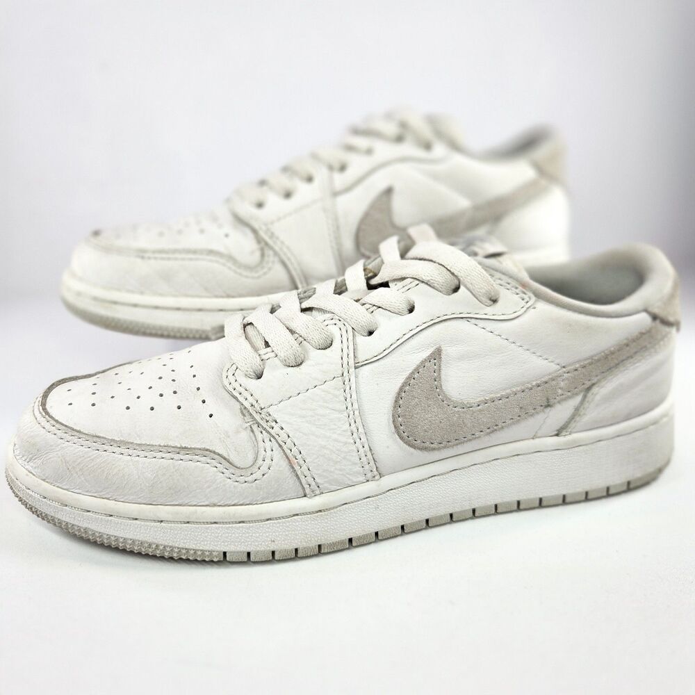 Nike Air Jordan 1 Low OG GS Neutral Grey White Size 7Y CZ0858-100